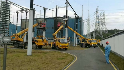 高空作业吊篮车出租、高空安装电线电缆车、高空吊车出租租赁